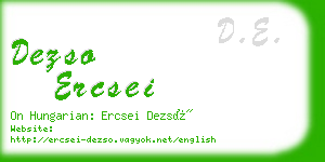 dezso ercsei business card